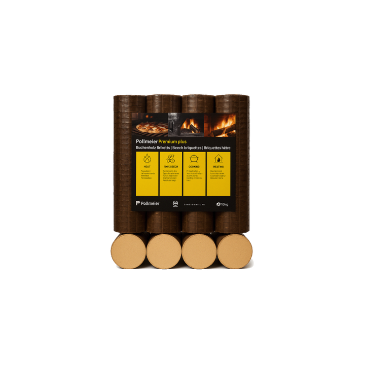 Briquettes 100% Hêtre Premium - 960kg (96 sacs de 10 kg)