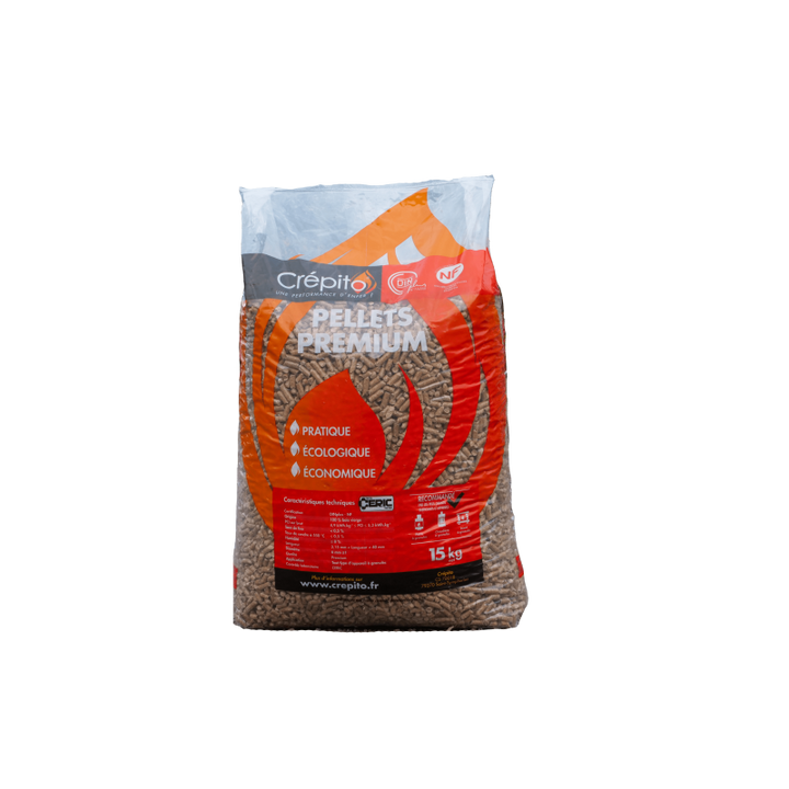 Granulés de bois Crépito (palette de 72 sacs - 1080kg)