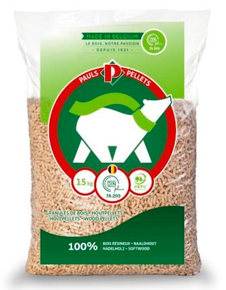 Demi palette de Granulés de bois PAULS Pellets 35 sacs - 525kg